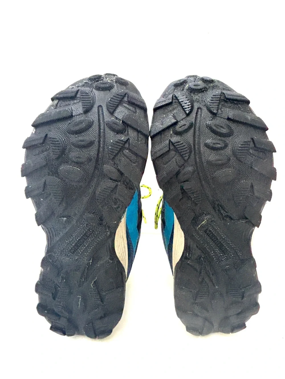 Merrell Youth Moab Speed 2 Mid Navy/Hi-Viz Waterproof Hiking Boot/Sneaker Sz 1
